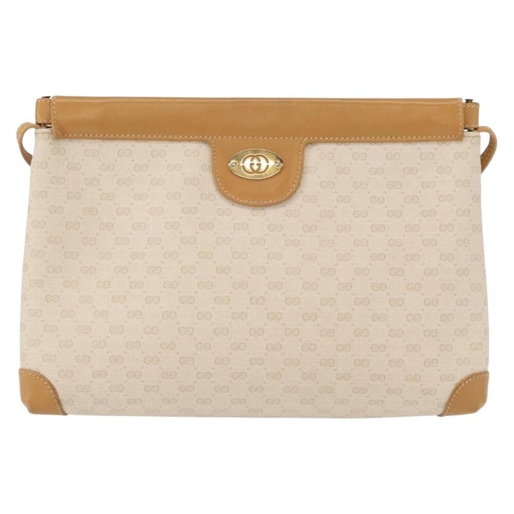 Gucci Micro GG Supreme Shoulder Bag Cream Gold 007 101 Beige